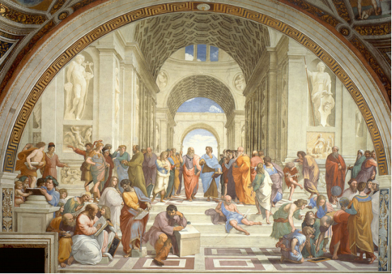 At the peak of wisdom, I hear an echo – Raphael ” School of Athens “